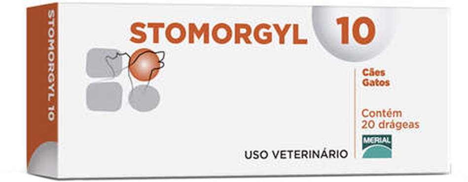 Antibiótico Merial Stomorgyl 10 para Cães e Gatos - 20 Comprimidos