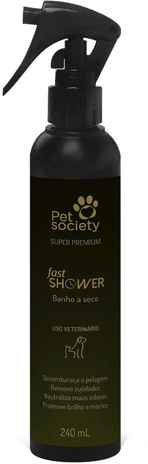Banho a Seco Pet Society Fast Shower - 240 mL