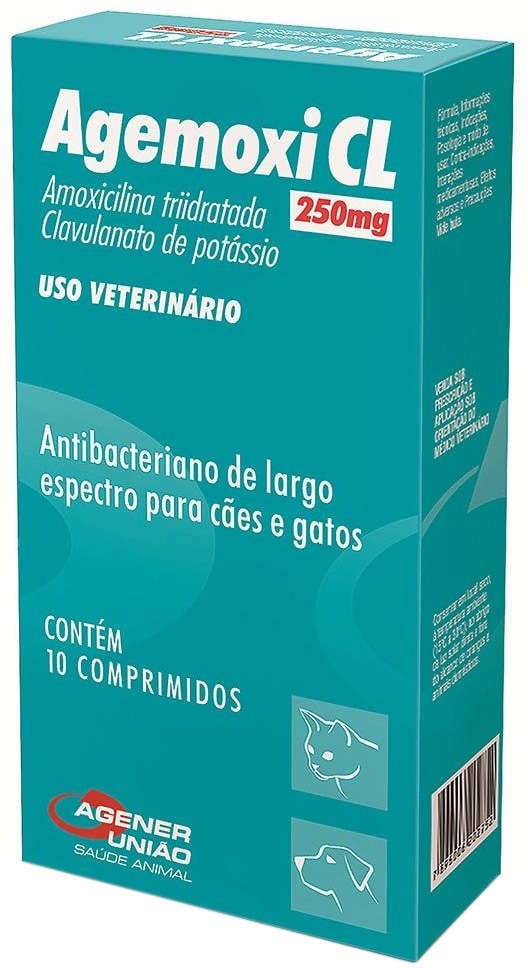 Antibiótico Agener União Agemoxi CL 10 comprimidos - 250 mg