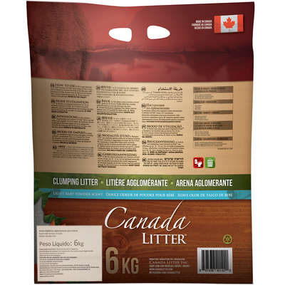 	Granulado Higiênico Canada Litter de Bentonita para Gatos - 6 Kg
