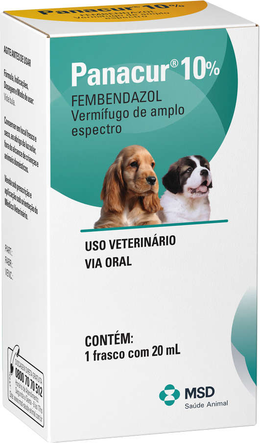 Vermífugo Msd Panacur 10% Suspensão Oral - 20 mL