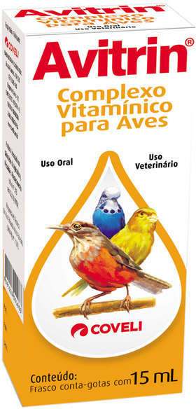 Polivitamínico Coveli Avitrin para Pássaros - 15 mL