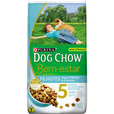 Ração Nestlé Purina Dog Chow Bem Estar Filhotes de Raças Médias e Grandes