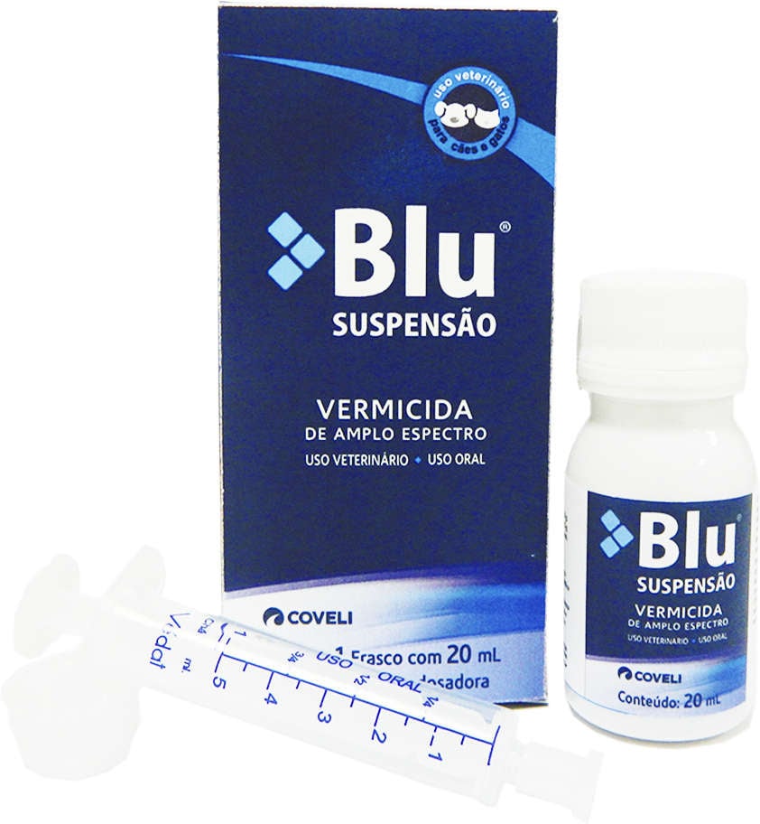 Vermífugo Coveli Blu Suspensão para Cães e Gatos - 20 mL
