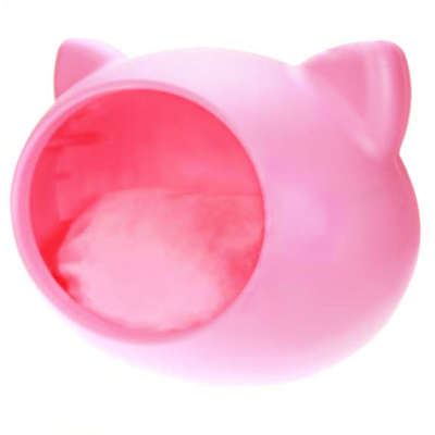 Casa Guisa Pet Cat Cave com Almofada - Rosa