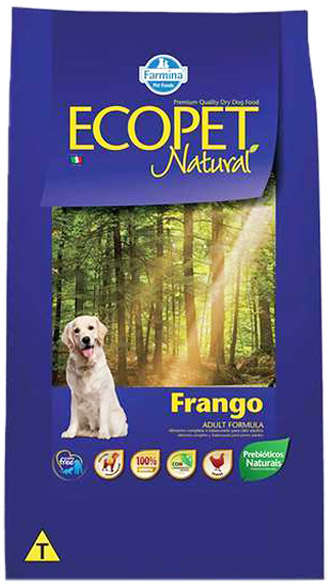 Ração Farmina Ecopet Natural Frango para Cães Adultos de Raças Médias e Grandes - 20Kg
