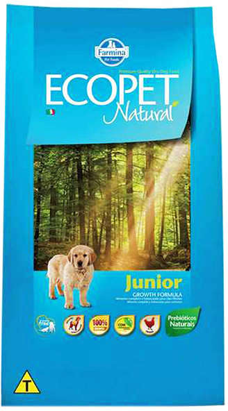 Ração Farmina Ecopet Natural Junior para Cães Filhotes de Raças Médias e Grandes - 20Kg