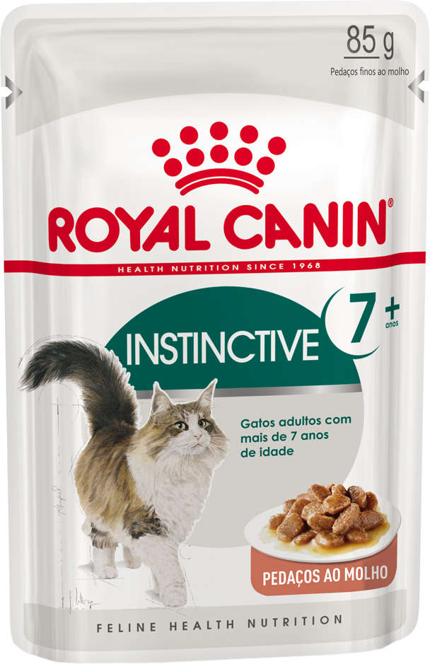 Ração Úmida Royal Canin Sachê Feline Health Nutrition Instinctive +7 para Gatos Adultos - 85 g