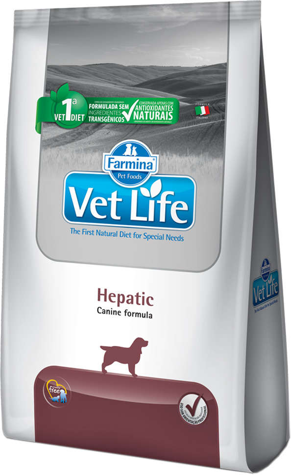 Ração Farmina Vet Life Natural Hepatic para Cães com Insuficiência Hepática - 2Kg