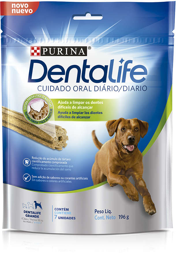 Petisco Purina DentaLife DentaLife para Cães Porte Grande Sabor Frango - 196g