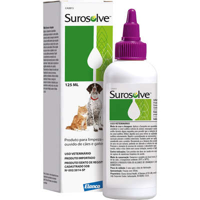 Surosolve Líquido Elanco Limpeza Auricular para Cães e Gatos