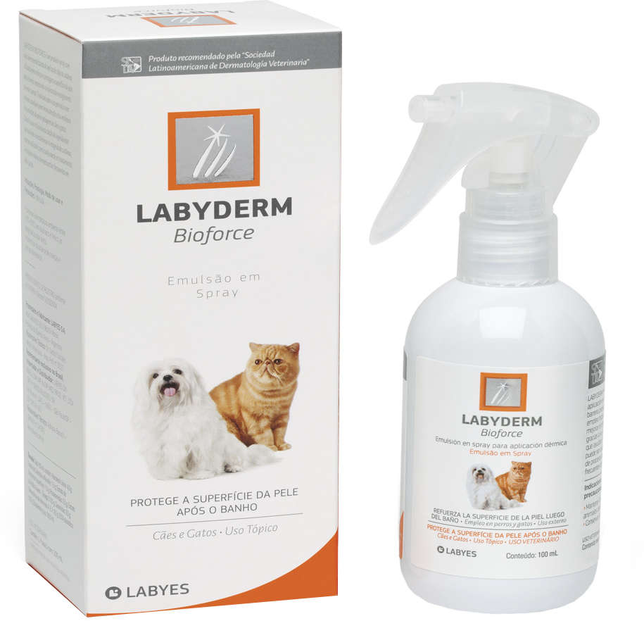 Emulsão Labyes Labyderm Bioforce Spray para Cães e Gatos - 100 mL