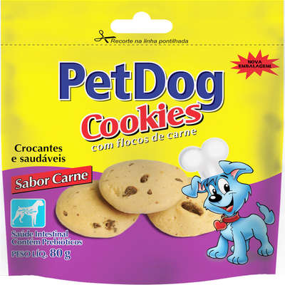 Cookie Pet Dog para Cães Sabor Carne - 80g | Petlove