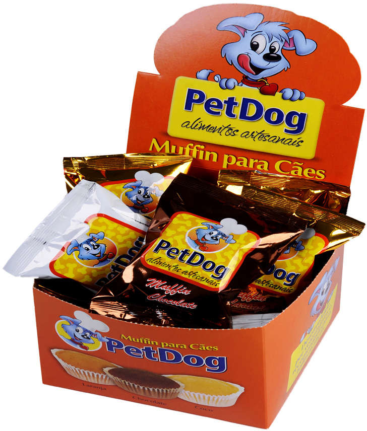 Muffin Pet Dog Sabor Chocolate - 16 Unidades 30 g