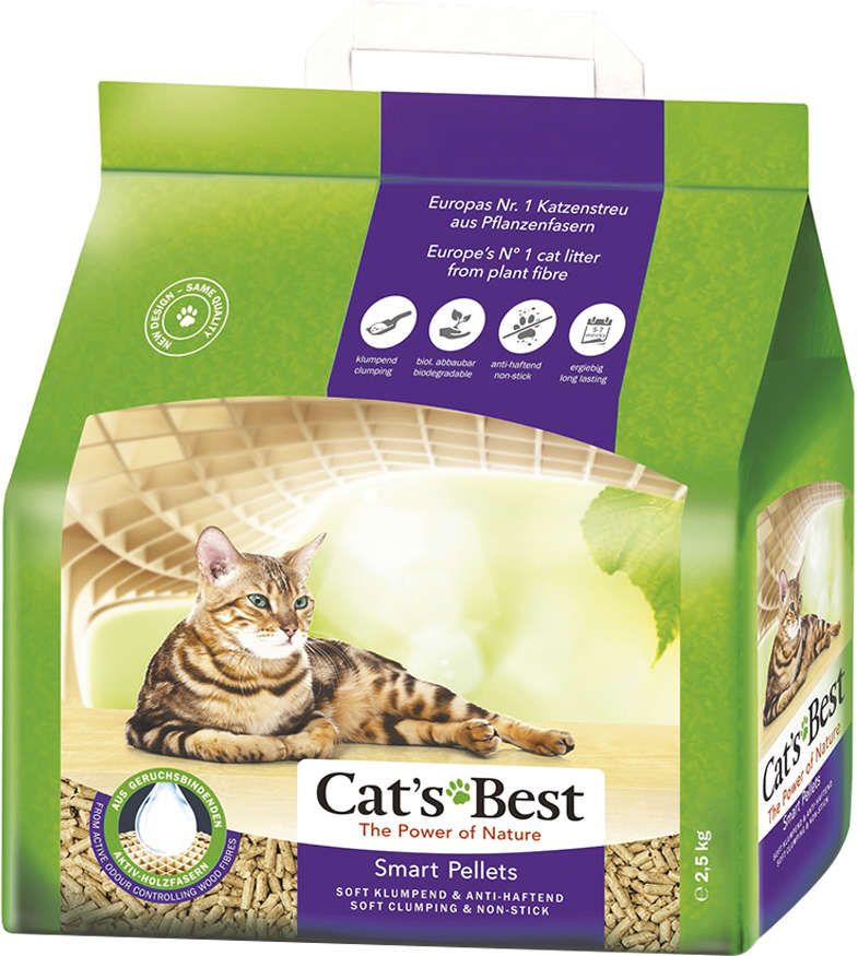 Granulado Ecológico Cat's Best Smart Pellets para Gatos - 2,5Kg