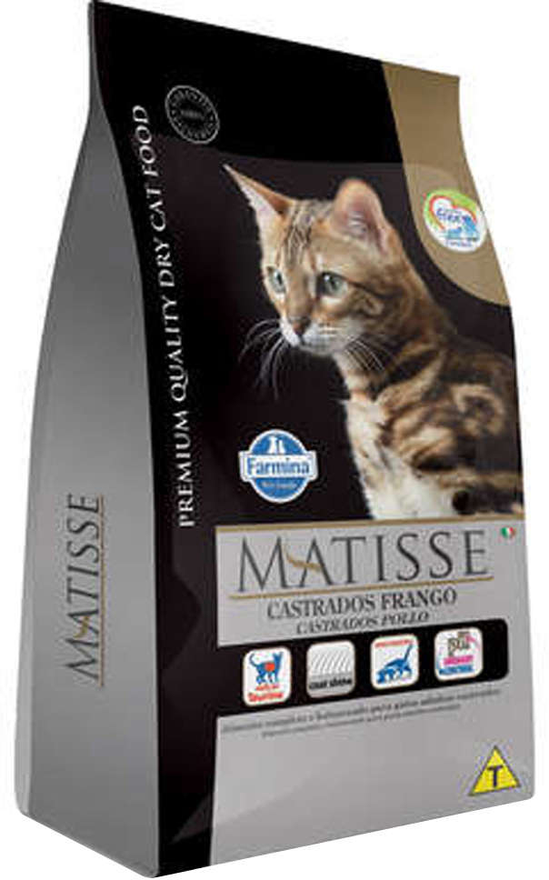 Ração Farmina Matisse Frango para Gatos Adultos Castrados - 7,5Kg