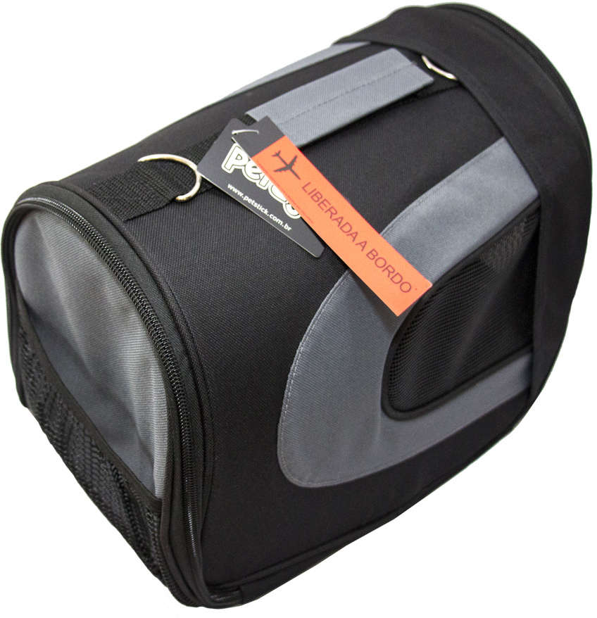 Bolsa de Transporte Pet&Go para Cabine de Avião Pandora Preto - Tam. P