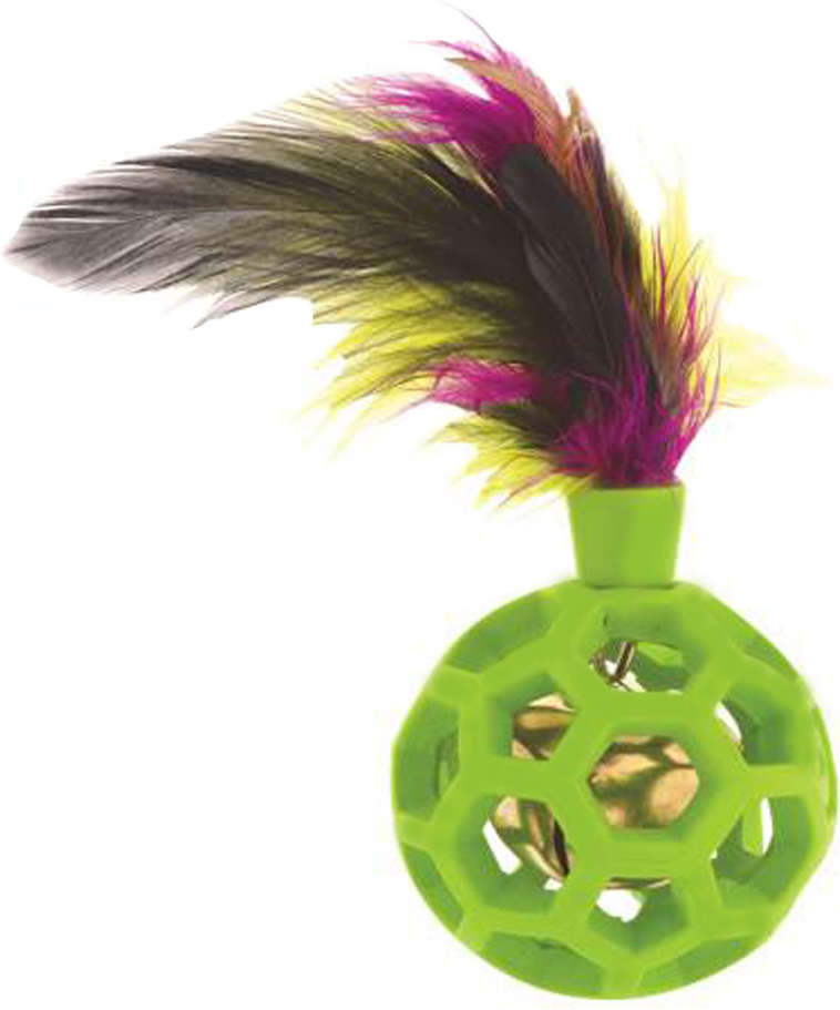 Brinquedo JW Feather Ball - Verde