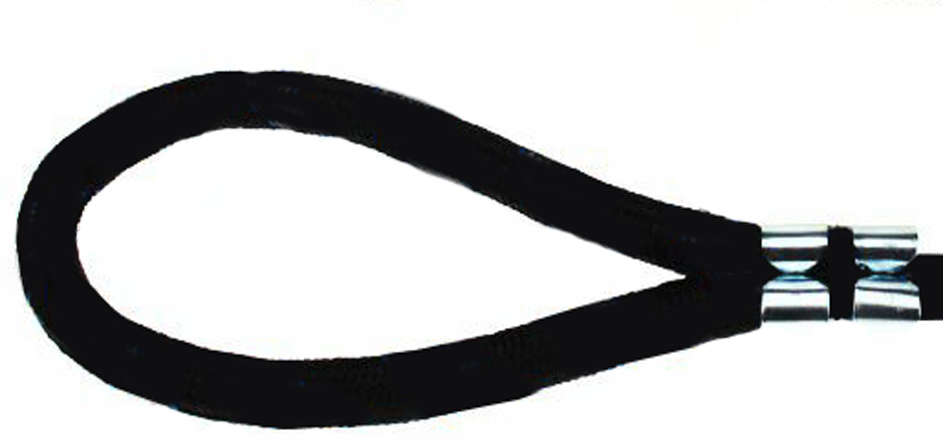 Guia de Corda com Corrente de Metal Preto - 1m X 2mm (16mm)