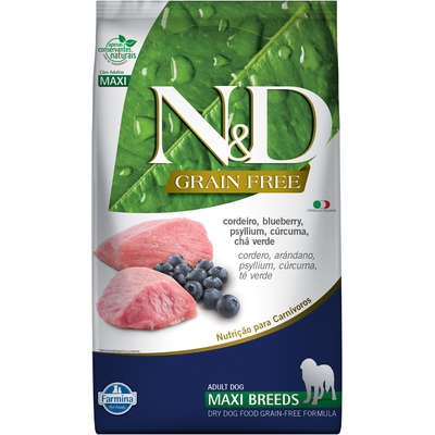 Ração Farmina N & D Grain Free Cordeiro para Cães Adultos de Raças Grandes - 10,1 Kg