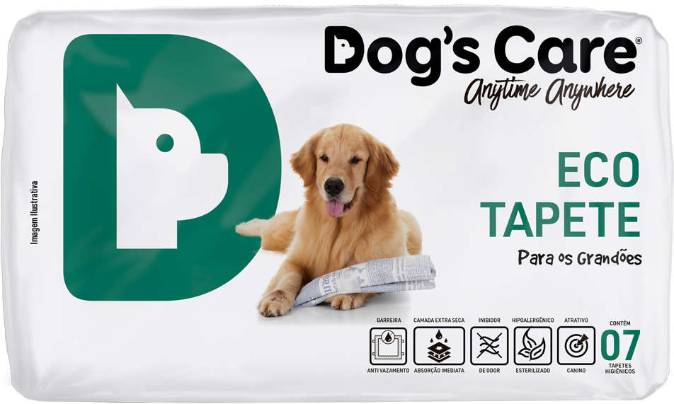 Tapete Higiênico Dog's Care Descartável Eco Grande Porte - 7 Unidades