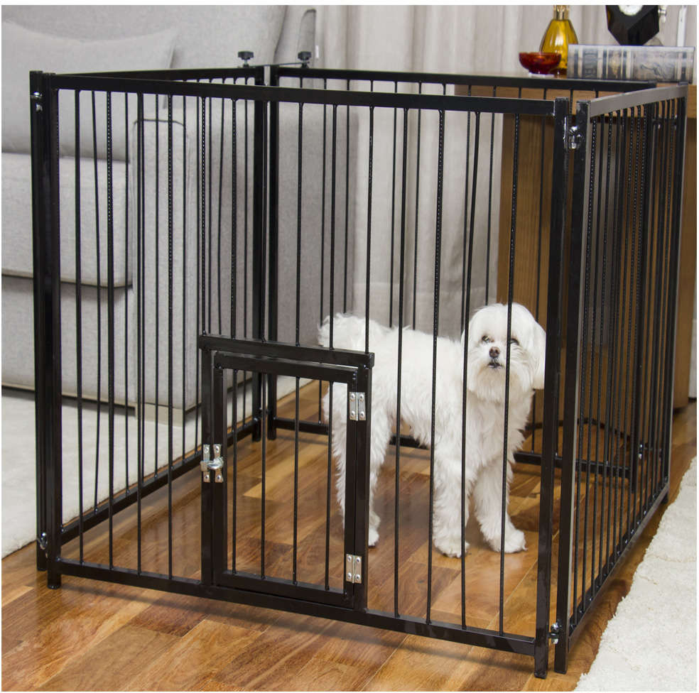 Canil NF Pet com Portinhola Preto - Preto