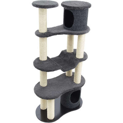 Brinquedo Arranhador Carlu Pet House Building Cinza