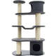 Brinquedo Arranhador Carlu Pet House Building Cinza