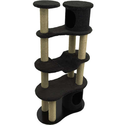 Brinquedo Arranhador Carlu Pet House Building Preto