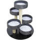 Brinquedo Arranhador Carlu Pet House Round Cinza e Branco