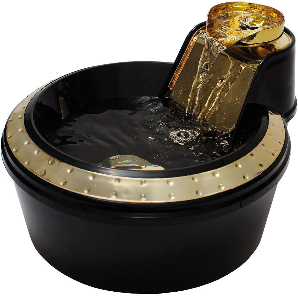 Fonte Bebedouro Petlon Premium Preta e Dourada - 220 V