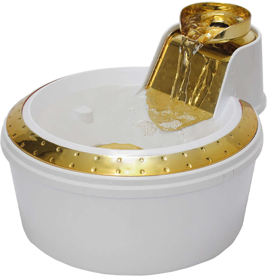 Fonte Bebedouro Petlon Premium Branca e Dourada - 220 V