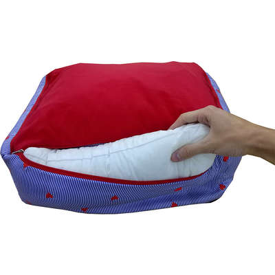 Cama 2 em 1 Fábrica Pet Coração Vermelho