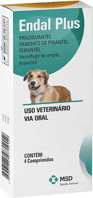 Vermifugo MSD Endal Plus - 4 Comprimidos