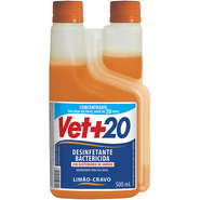 Desinfetante Vet+20 Bactericida Limão e Cravo - 500 mL