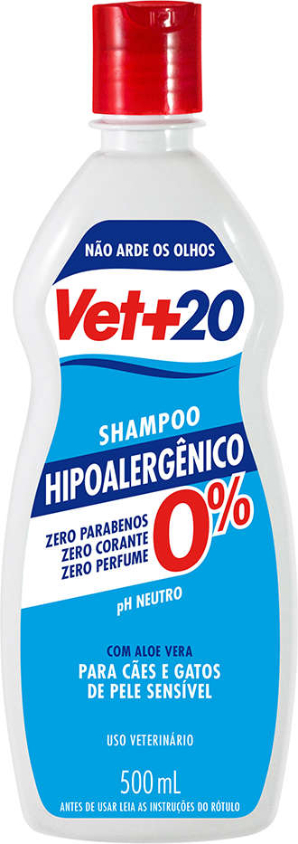 Shampoo Vet + 20 Hipoalergênico - 500 mL