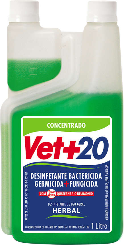 Desinfetante Vet+20 Bactericida Herbal - 1 Litro