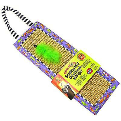 Brinquedo Arranhador Fatcat Gatos Scratchy Mat Doork nob Hanger