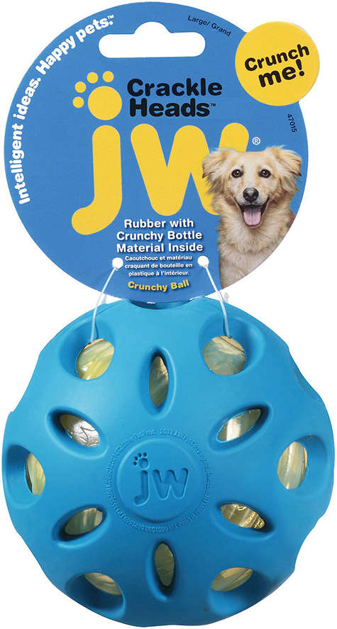 Brinquedo JW Crackle Ball Azul - Tam. M