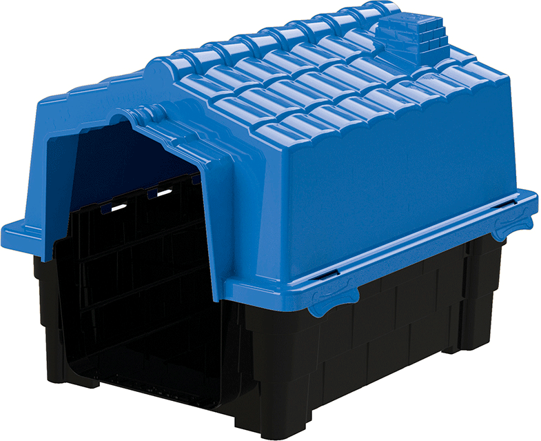 Casa Pet Injet Prime Colors Dog House Evolution Azul - Tam. 03