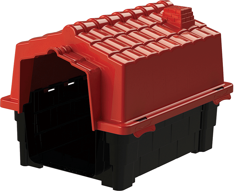 Casa Pet Injet Prime Colors Dog House Evolution Vermelha - Tam. 03
