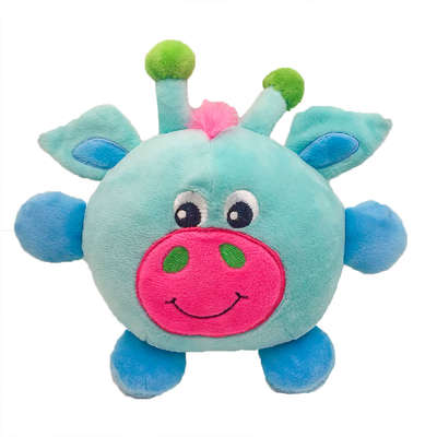 Brinquedo Akio Pelúcia com Squeaker Girafa Azul
