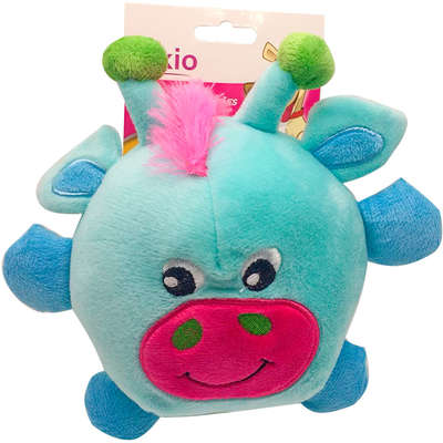 Brinquedo Akio Pelúcia com Squeaker Girafa Azul

