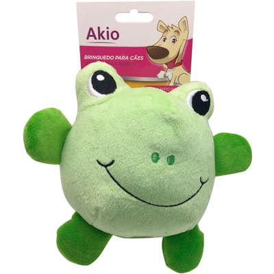 Brinquedo Akio Pelúcia com Squeaker Sapo Verde
