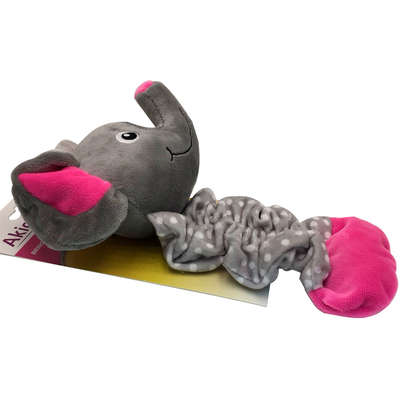 Brinquedo Akio Pelúcia com Squeaker Elefante com Corpo Elástico
