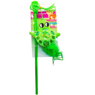 Brinquedo Akio Varinha Sapo Verde para Gatos
