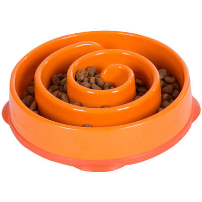 Comedouro e Bebedouro Outward Hound Fun Feeder Lento Laranja