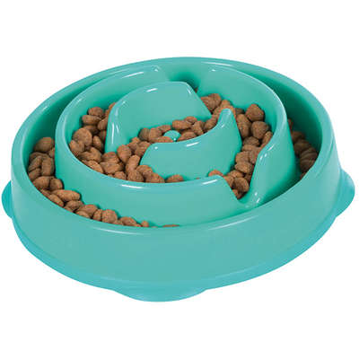 Comedouro e Bebedouro Outward Hound Fun Feeder Lento Verde
