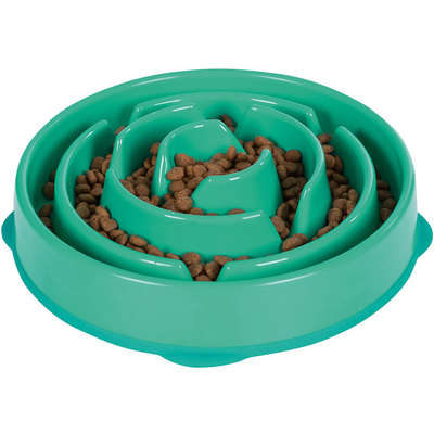 Comedouro e Bebedouro Outward Hound Fun Feeder Lento Verde