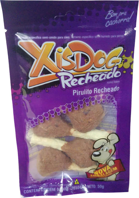 Ossinho Xis Dog Pirulito Recheado - 5 Unidades